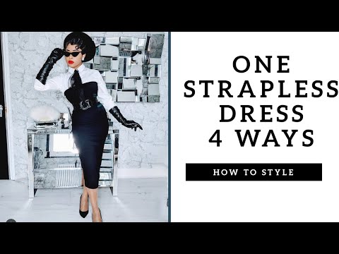 Outfit ideas ||How to style| Strapless Dress |Capsule Wardrobe