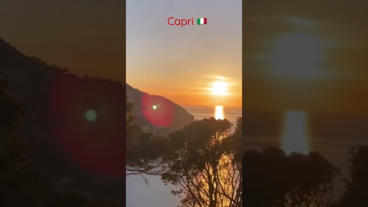 Capri Italy Sunset at Villa Lysis 