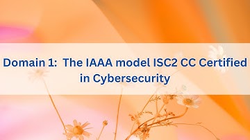 The IAAA model ISC2 CC Certified in Cybersecurity