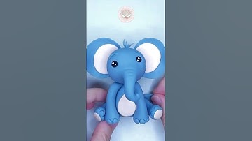 How to make FONDANT ELEPHANT | Animal Cake Topper #fondantcaketopper #elephat