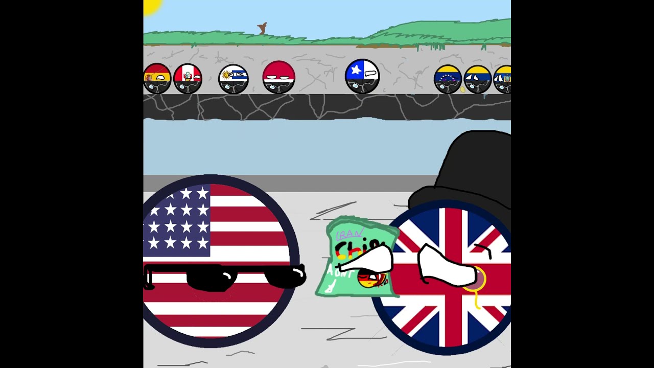 Countryballs God Damn America
