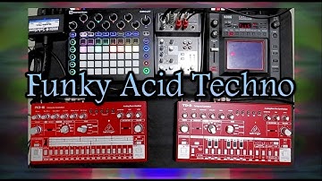 BEHRINGER TD-3, RD-6 / novation CIRCUIT / KORG KAOSS PAD / Funky Acid Techno Machine Jam