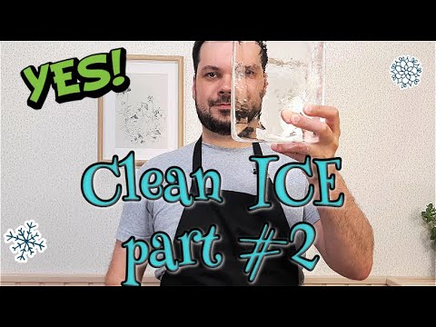 Чистый лед для коктейлей в морозилке, 100% прозрачный лед дома, How to make pure ice at home