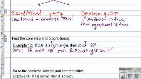 Conditional and Biconditional Statements