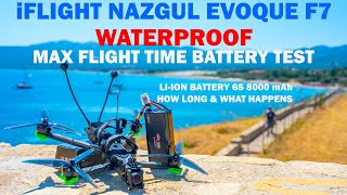 iFLIGHT NAZGUL EVOQUE F7 WATERPROOF With DJI 04 pro - Max Flight Time Battery Test To The Limits
