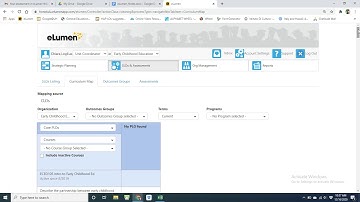 eLumen assessment: How to map outcomes (Instructional coordinators)