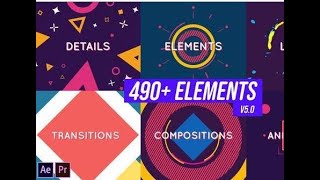 Shape and Motion Animated Elements Pack - Free Download After Effects Template