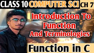 Function In C Class X Computer Science Seba |Introduction To Function in C Best Explanation in Hindi