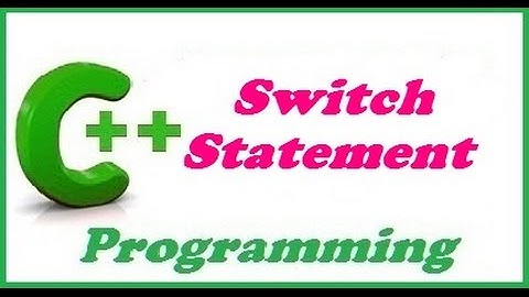 C++ programming video tutorial - switch statement