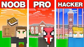 NOOB VS PRO VS HACKER OKUL YAPI KAPIŞMASI - Minecraft