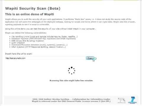 Wapiti Application Vulnerability Scanner / Security Auditor Demo
