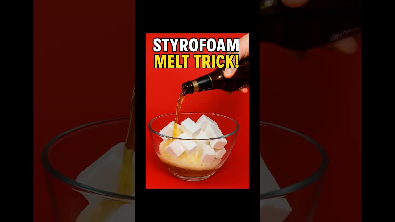 Styrofoam + Acetone Melt Trick | DIY Coaster Hack 