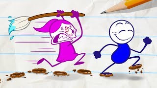 Pencilmation Cartoons - Whistle While You Housework | Animation | Cartoons | Pencilmation