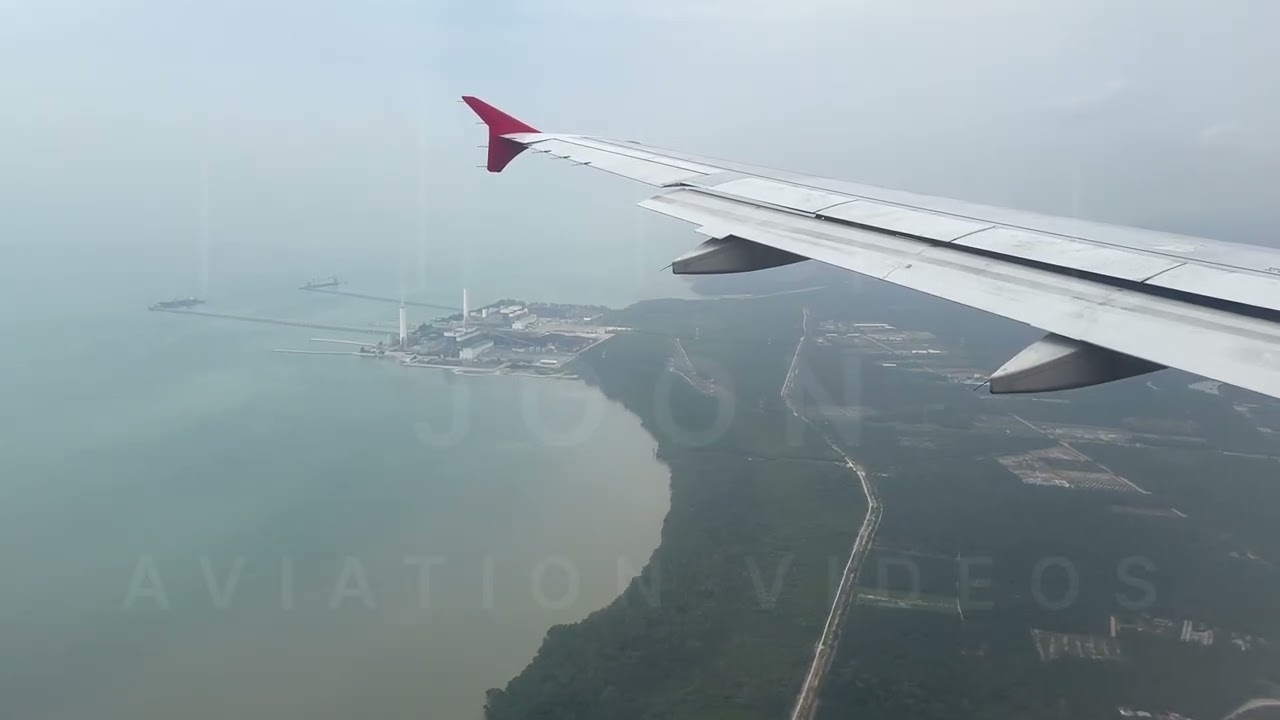 AK5654 | 9M-AQI | MYY-KUL | Approach & landing at Kuala Lumpur International Airport runway 33