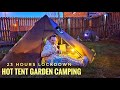Hot tent garden camping, We are in a lock down so if I want to do some camping this is the only way,
