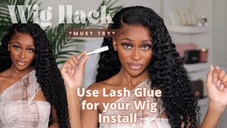 EYELASH GLUE To MELT LACE 😱| Quick &amp; Easy 30” Deep Wave HD Lace Frontal Wig Install | Alipearl Hair