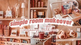 ORGANIZE WITH ME ✨ simple makeover • new desk setup • cleaning my room