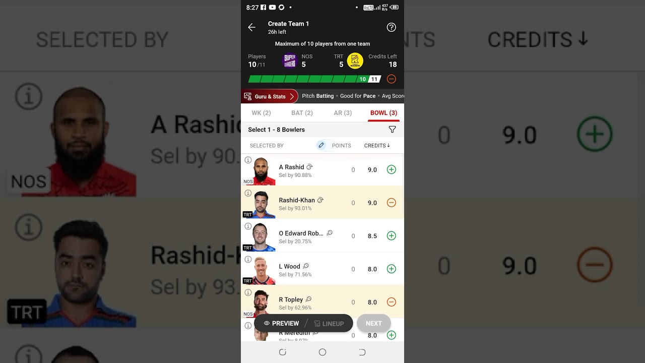 NOS vs TRT dream11 prediction