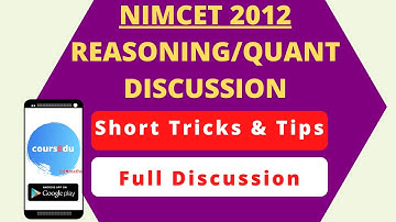 NIMCET 2012 REASONING / QUANT PAPER DISCUSSION | NIMCET PREVIOUS YEAR PAPER REASONING EXPLAINED