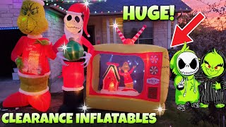 Clearance Christmas Giant Grinch & Jack Skellington Inflatables Walmart
