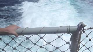 emergency break away U.S. Navy ship USS Mitscher