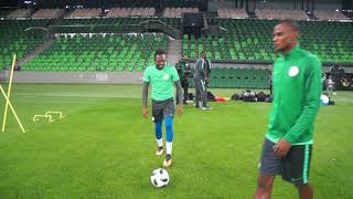 SuperEagles 2nd Training Session Ahead Of The Friendly Match Against Argentina In Russia. 13/11/2017