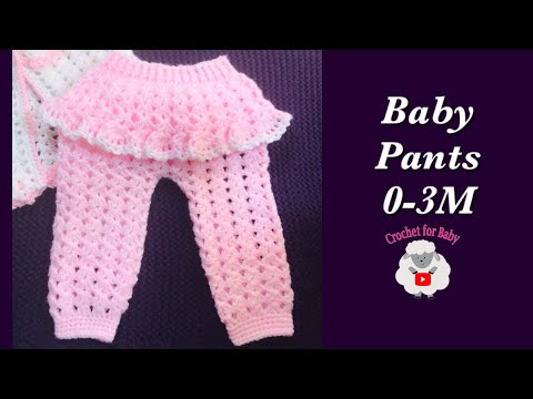 how-to-crochet-newborn-baby-girl-pants-|-leggings-trousers-with-ruffles-0-6m---crochet-for-baby-#185