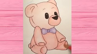 How to draw a teddy bear #فن عائشة #drawing #howtodraw