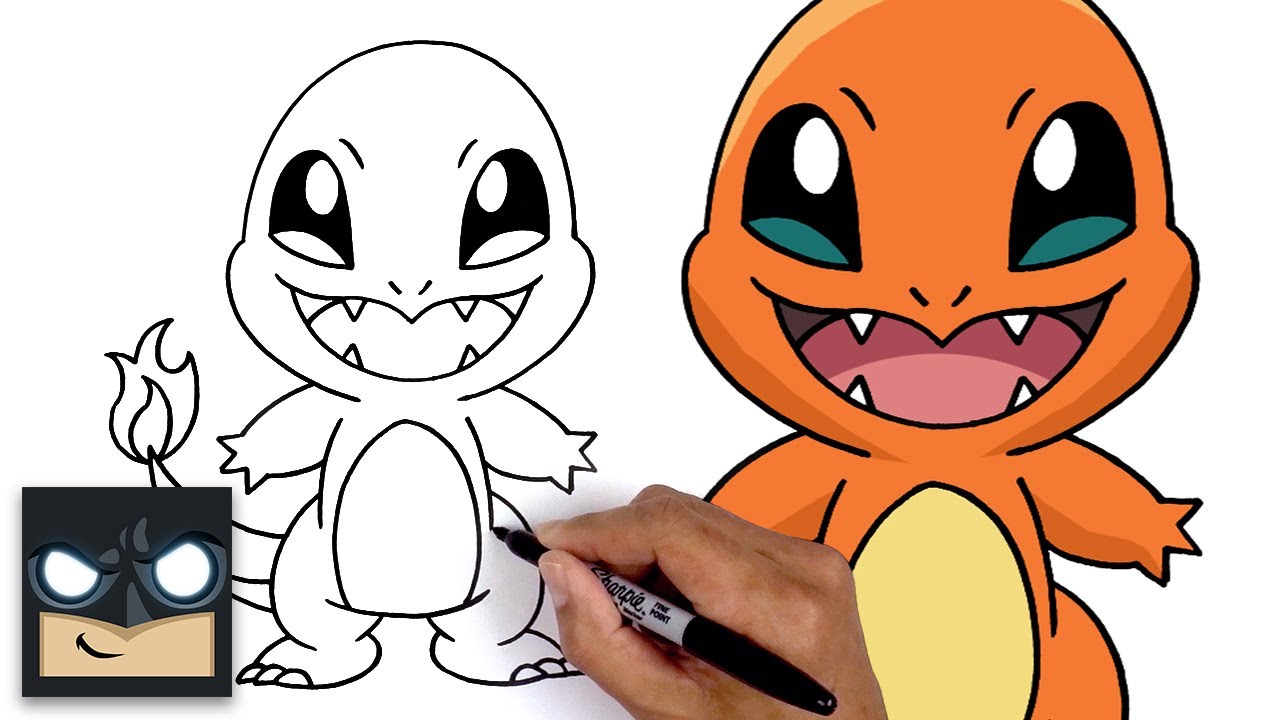 How To Draw Charmander Pokemon Youtube We now need to expand on his head a little to begin to give charmander a face. how to draw charmander pokemon
