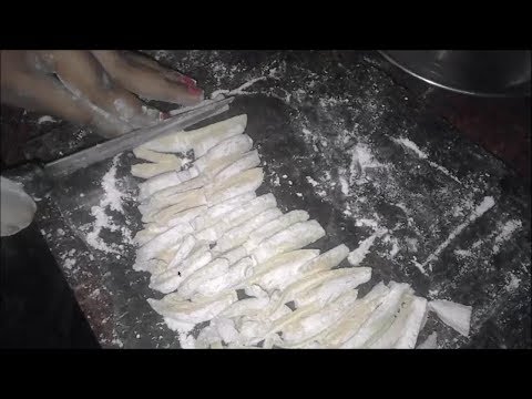 How To Make Homemade And Handmade Pasta / Noodles Recipe With Wheat Flour - Indian Style Recipe