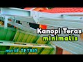 Cara pasang kanopi teras minimalis motif tetris | kanopi baja ringan