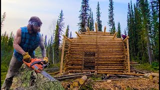 Building a Log Cabin Start to Finish | Timelapse