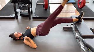 Single Leg Glute Bridge To Straight Leg Catches