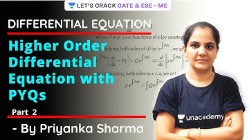L8 : Higher Order Differential Equation With PYQs (Part 2) | Engineering Mathematics | GATE/ESE 2021
