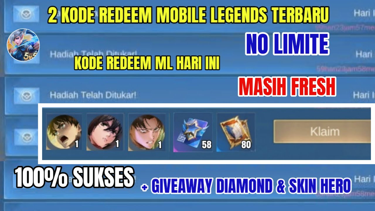 BURUAN REDEEM! 2 KODE REDEEM ML TERBARU KODE REDEEM MOBILE LEGENDS HARI ...