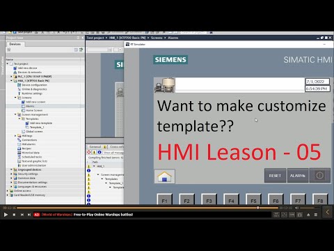 TIA Portal: Make the customize template for HMI. HMI Leason- 05