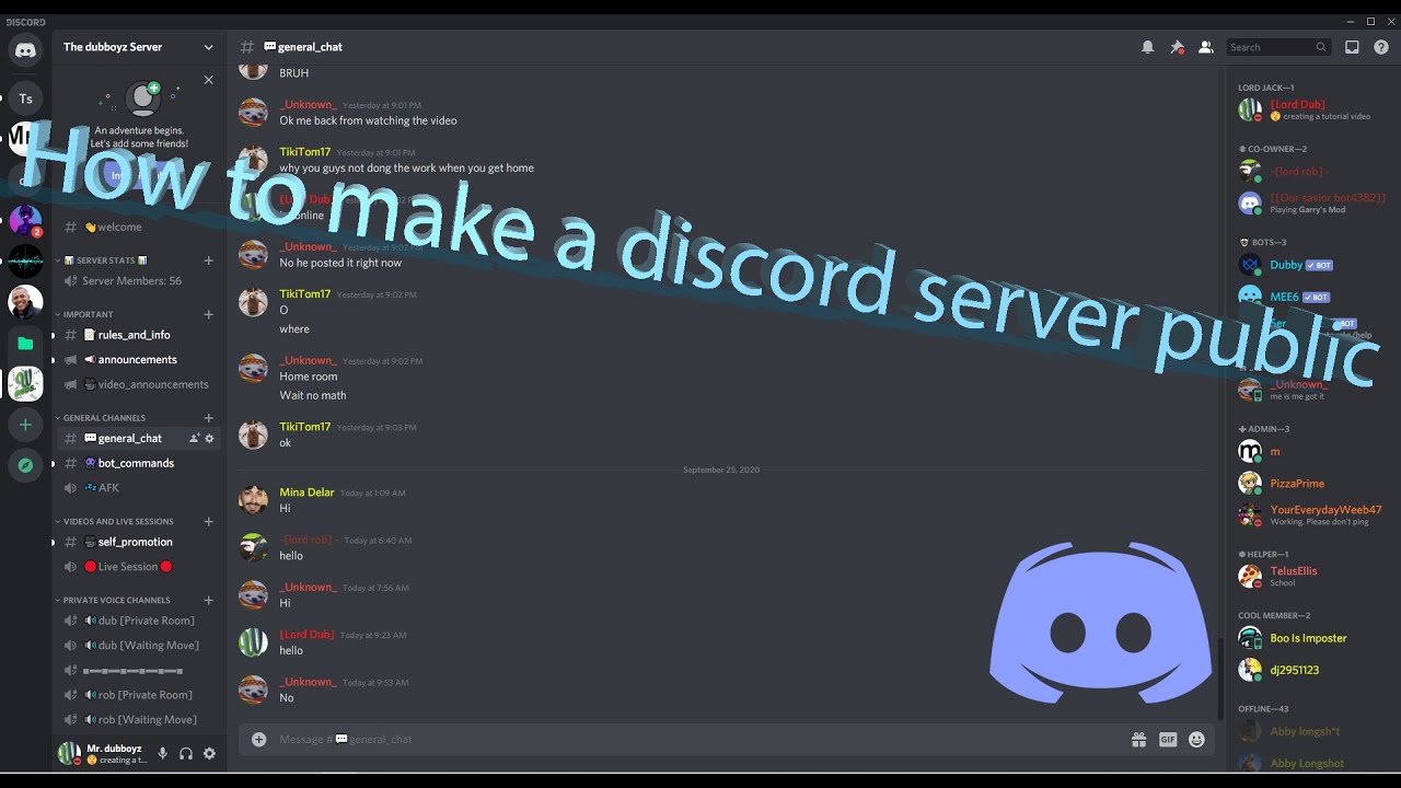 How To Make Your Own Discord Server Public Tutorial Youtube