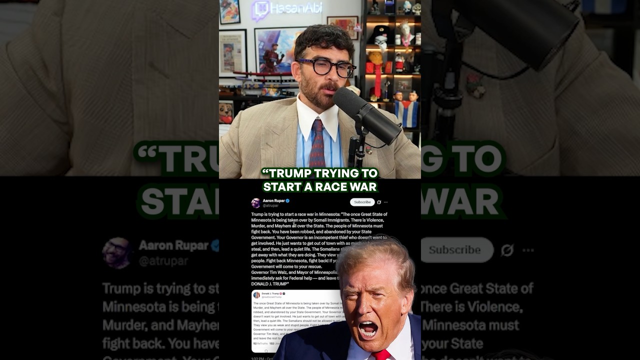 The president is invoking a race war in Minnesota