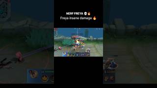 FREYA TOO OP 😱 INSANE DAMAGE BUILD 🔥 #shorts #mlbb #mobilelegends #gaming #clutchplay