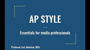 AP Style Part 1