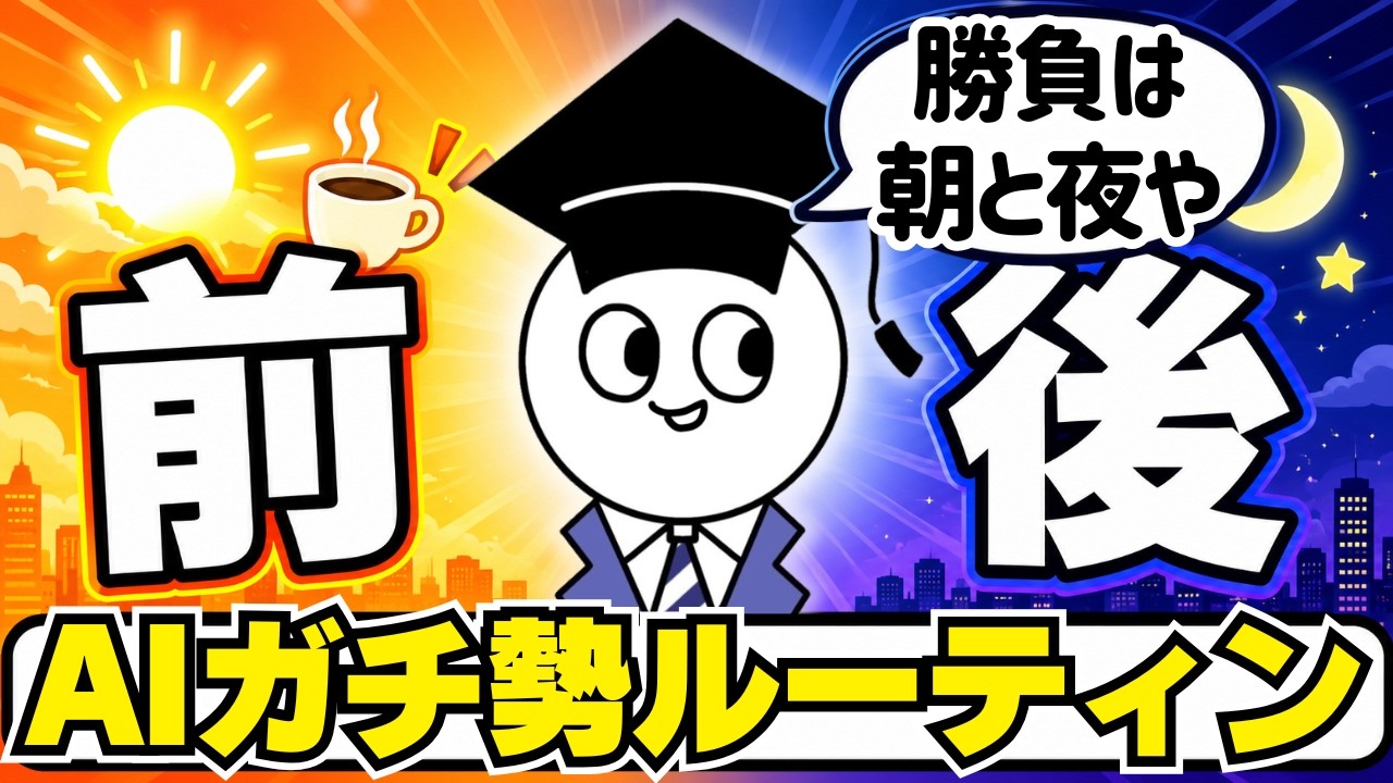 【仕事外AI】AIガチ勢の仕事前・仕事後のルーティン【勝負は朝と夜】