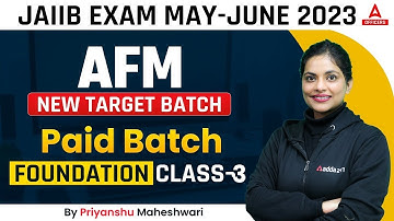 JAIIB May June 2023 | AFM | New Target Batch | Paid Batch Free Demo Class 3