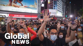 Hundreds gathered across hong kong, china on june 12 to mark the
anniversary of a major protest that saw turning point in city's
pro-democracy movement...