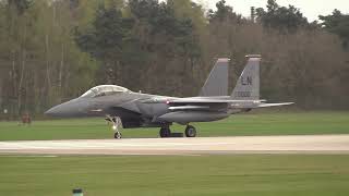 F-15E Strike Eagle landing on runway 06 @ RAF Lakenheath