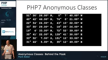 Mark Baker - Anonymous Classes Behind the Mask #phpsrb