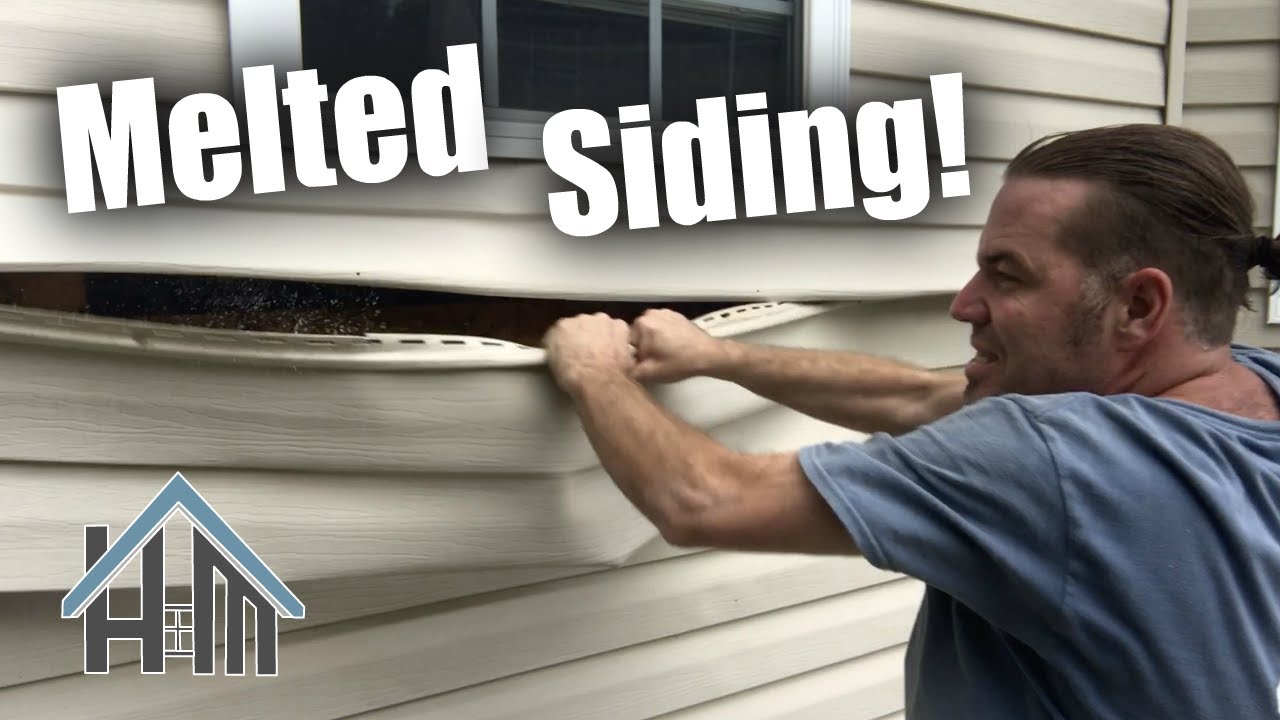 Help! My grill melted my siding! How to replace melted vinyl siding. YouTube
