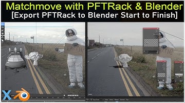 Matchmove with PFTrack & Blender | Export PFTrack Camera Data To Blender | PFTrack + Blender