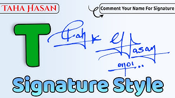 ✔️ Taha Hasan Name Signature Style Request Done
