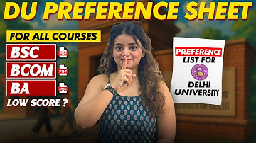 How to Make DU 2025 Preference list