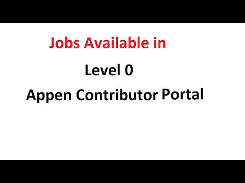 Level 0 jobs in Appen Contributor Portal